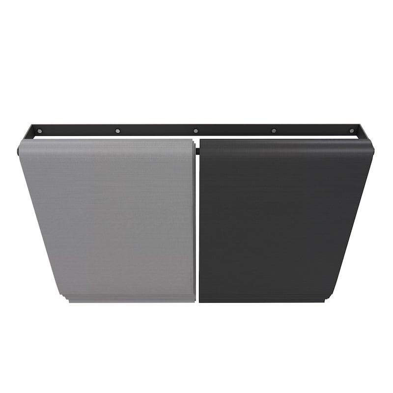 Power Systems Wall-Mounted Mat Rack - Yoga Mat Holder, Steel Frame, Holds 60 Mats, 50"x7"x2", Black - Medium