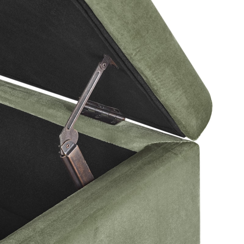 Mission Tufted Fabric Storage Ottoman Bench by Christopher Knight Home