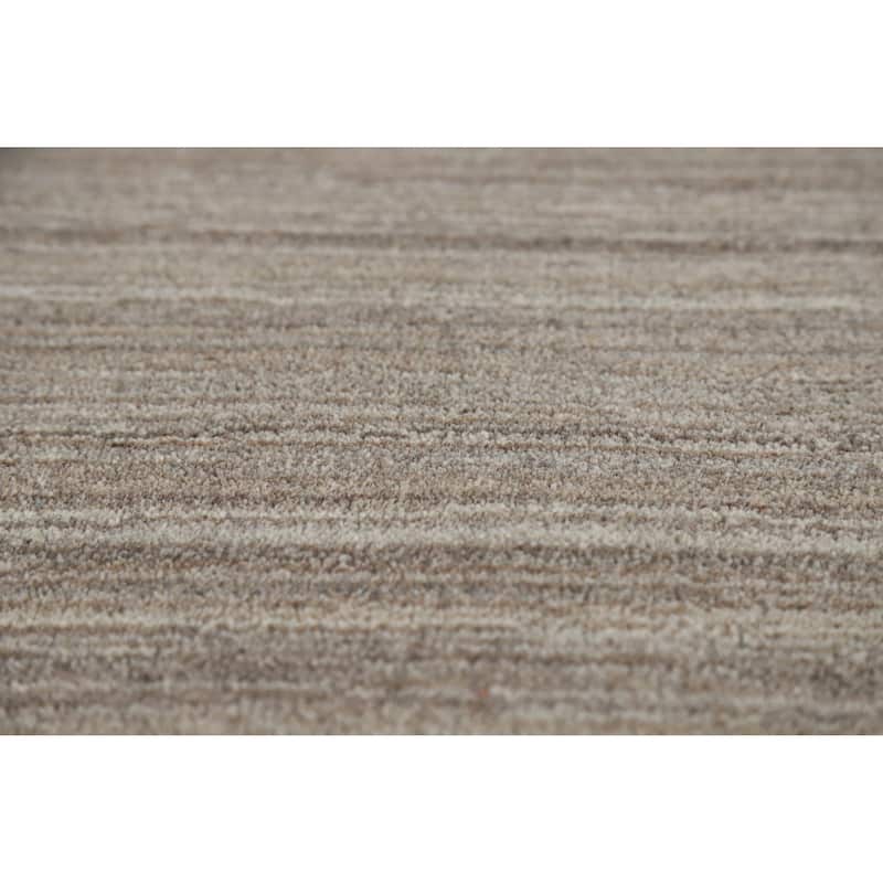 Gabbeh Indian Area Rug Hand-Knotted Tribal Grey Wool Carpet - 5'1" x 7'9"