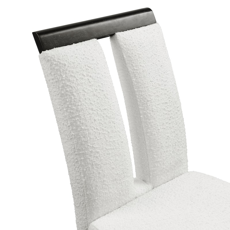Lumina Modern White Upholstered Dining Chairs (Set of 2) by Furniture of America