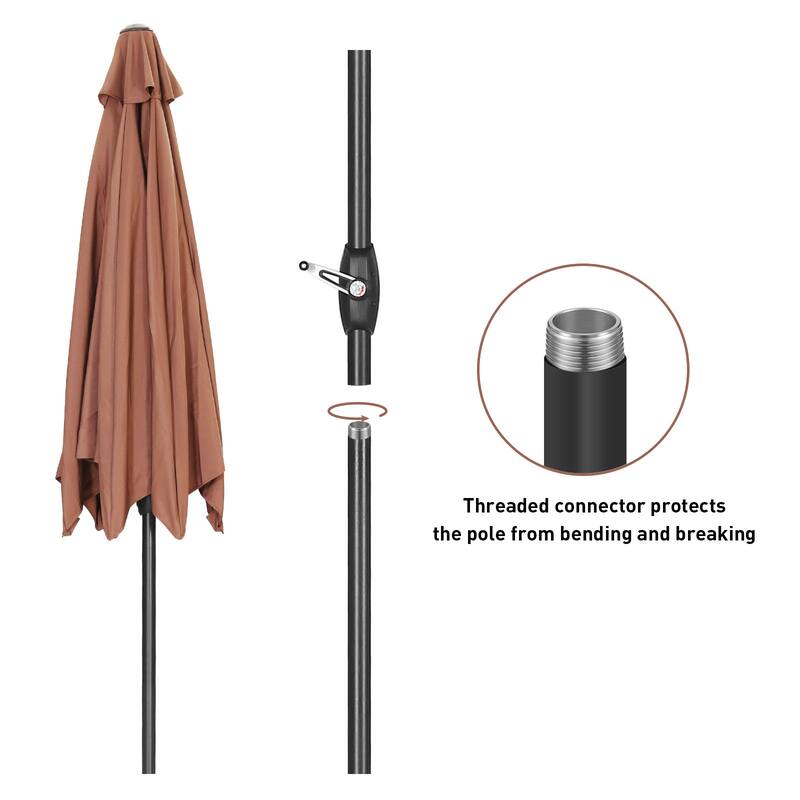 Ainfox 9ft Outdoor Patio Umbrella Without Base for Garden, Patio, Swimming Pool