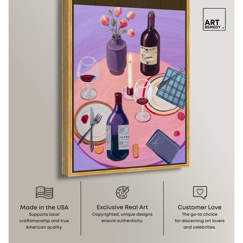 Lavender Haze Dinner Canvas by Art Remedy
