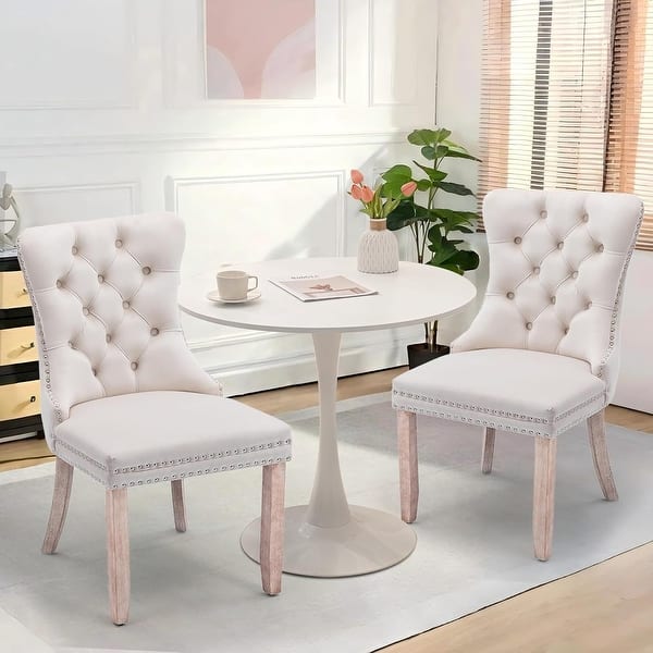 31.5-inch White Round Dining Table Set with 2 Velvet Chairs - Bed Bath ...