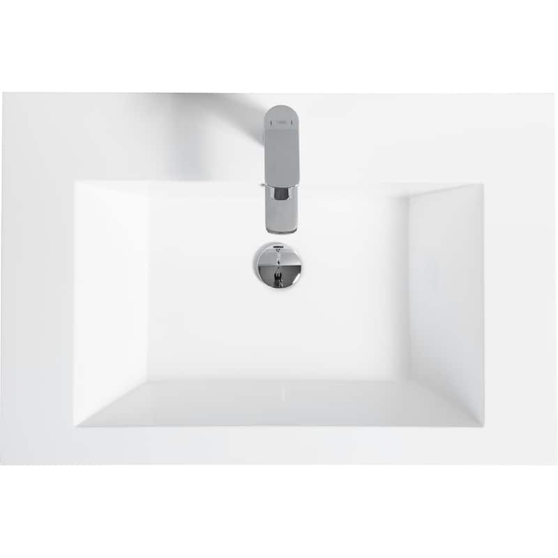 30" Modern Wall-Mounted Floating Bathroom Vanity with Sink, Drawers