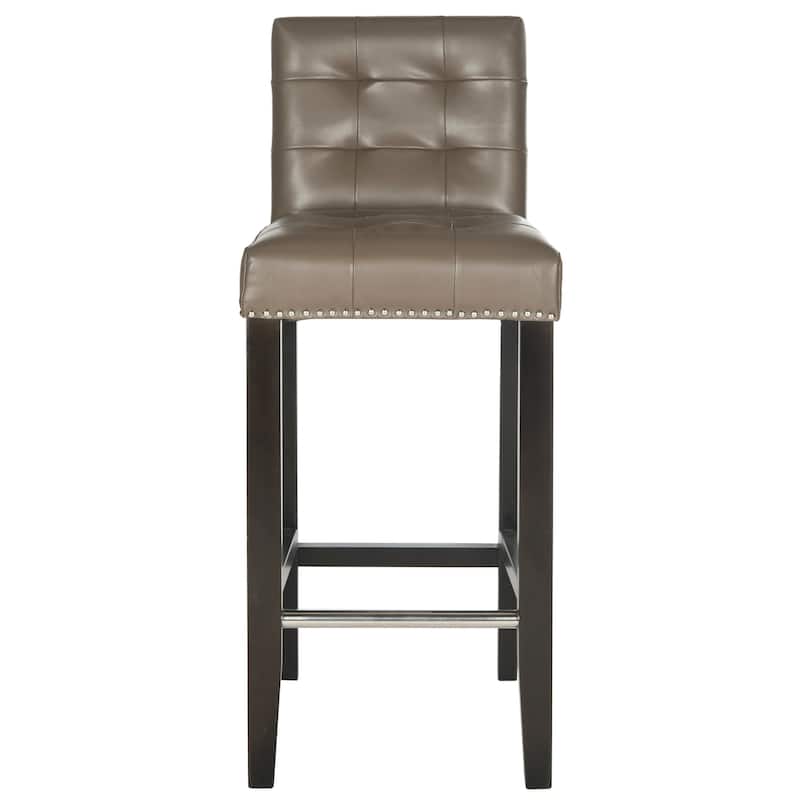 SAFAVIEH Thompson Clay Leather Bar Stool 30-inch - 16.7" x 20.1" x 40.6"