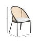 preview thumbnail 23 of 54, Urbane Modern Stylish Dining Chair with Vinyl Fabric Seat and Wicker Back for Dining Room & Kitchen, Set of 4