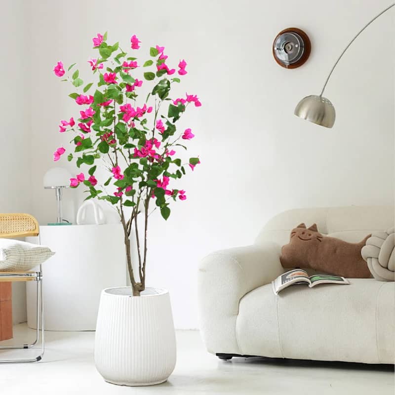 5ft Artificial Faux Blooming Tree, Bougainvillea Tree - 5 Ft