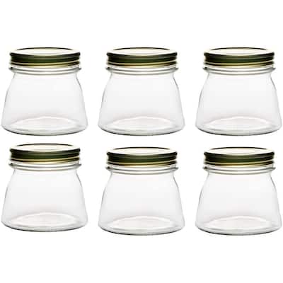 Amici Home Cantania Canning Jar Airtight 18 oz set of 6 Clear - 18 oz