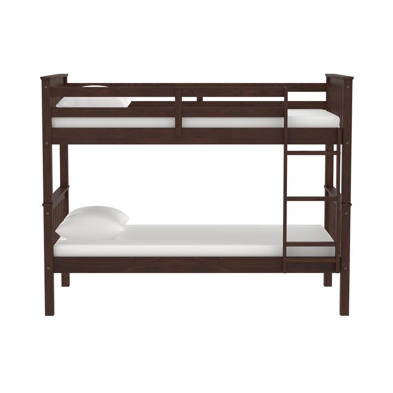 Walker Edison Como Solid Wood Mission Twin Convertible Bunk Bed