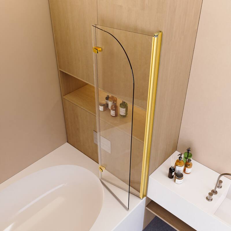 34"W x 58"H Frameless Folding Pivot Tub Door