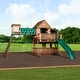 preview thumbnail 12 of 12, Backyard Discovery Woodridge Elite Cedar Wood Swing Set, Slide, Tunnel - 19'3" x 15'8"