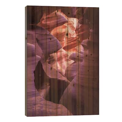 Colorful Canyon View - Antelope Canyon Print On Wood by Daniel Gastager - Multi-Color