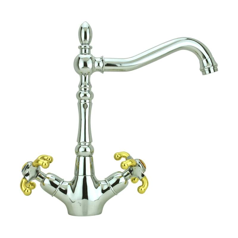 Kitchen Faucet Gooseneck Swivel Chrome Single Hole 2 Handles| Renovator's Supply
