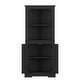 preview thumbnail 24 of 26, GDFStudio - Tall Corner Cabinet with Doors and Open Shelves, Space-Saving Storage Cabinet
