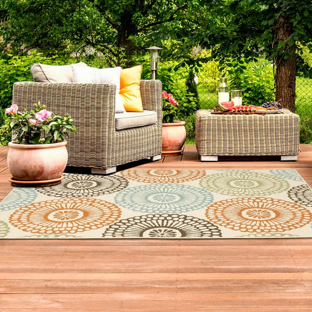 Vista Home Malta Medallions Multi-colored Indoor-Outdoor Rug