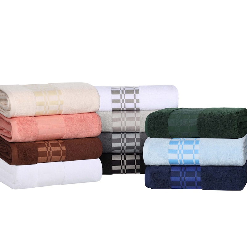 Superior Larissa Cotton Embroidered Geometric Border 8-Piece Towel Set