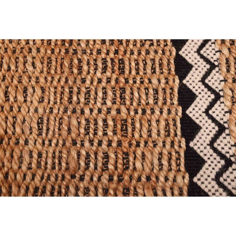 ECARPETGALLERY Braided Weave Palas Denizli Tan Jute Rug - 5'5 x 7'9