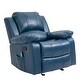 preview thumbnail 19 of 17, Clihome Blue Faux Leather 8-Point Massage Recliner