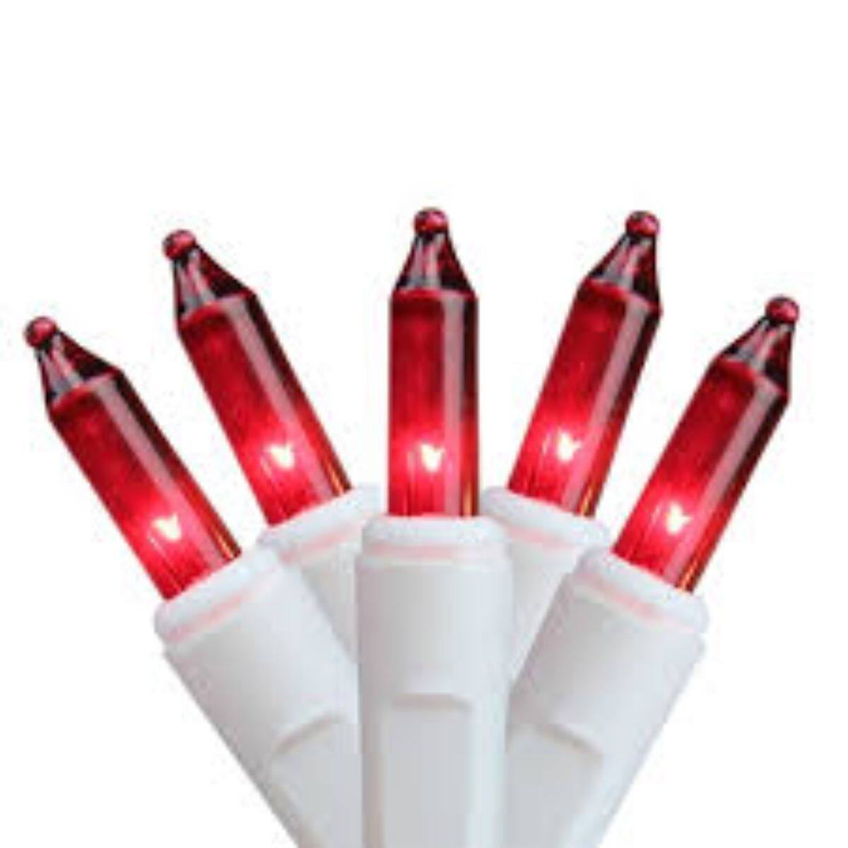 100 Count Pink Mini Icicle Christmas Lights White Wire Bed Bath