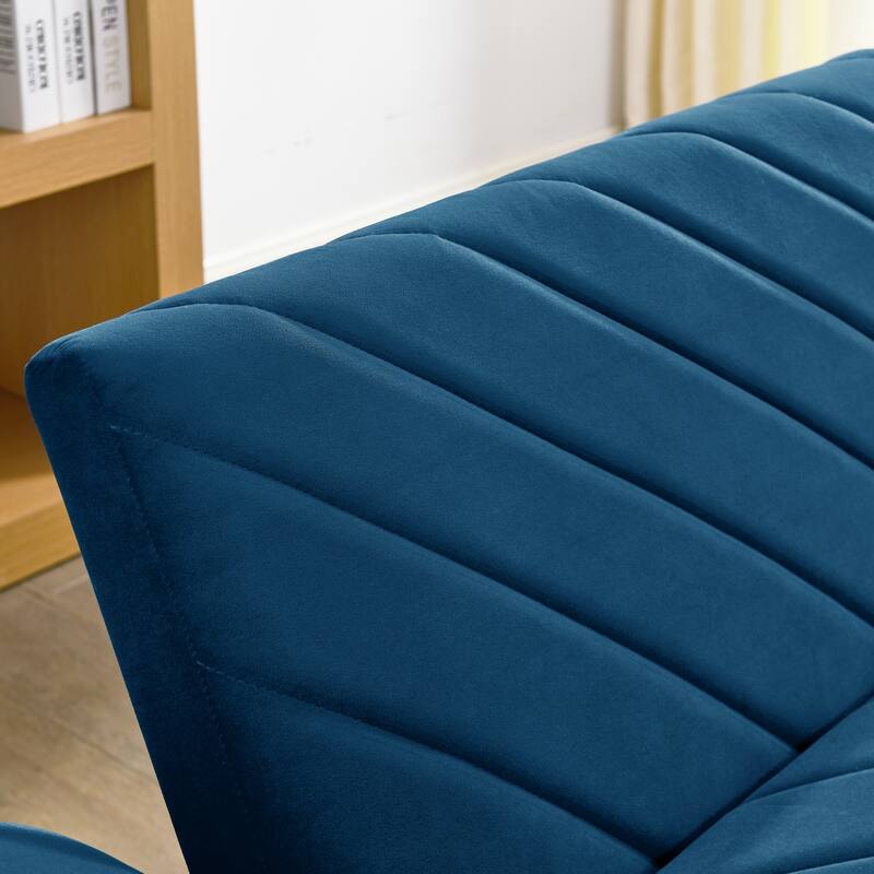 78'' Modern Tufted Velvet Upholstered Convertible Folding Sofa Bed with Adjustable Armrests