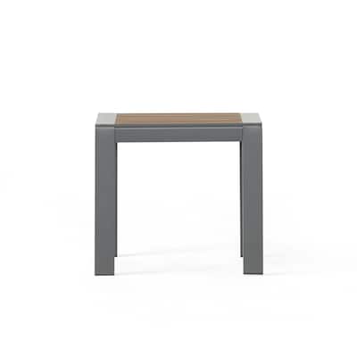 Davos Outdoor Aluminum Outdoor Side Table by Christopher Knight Home