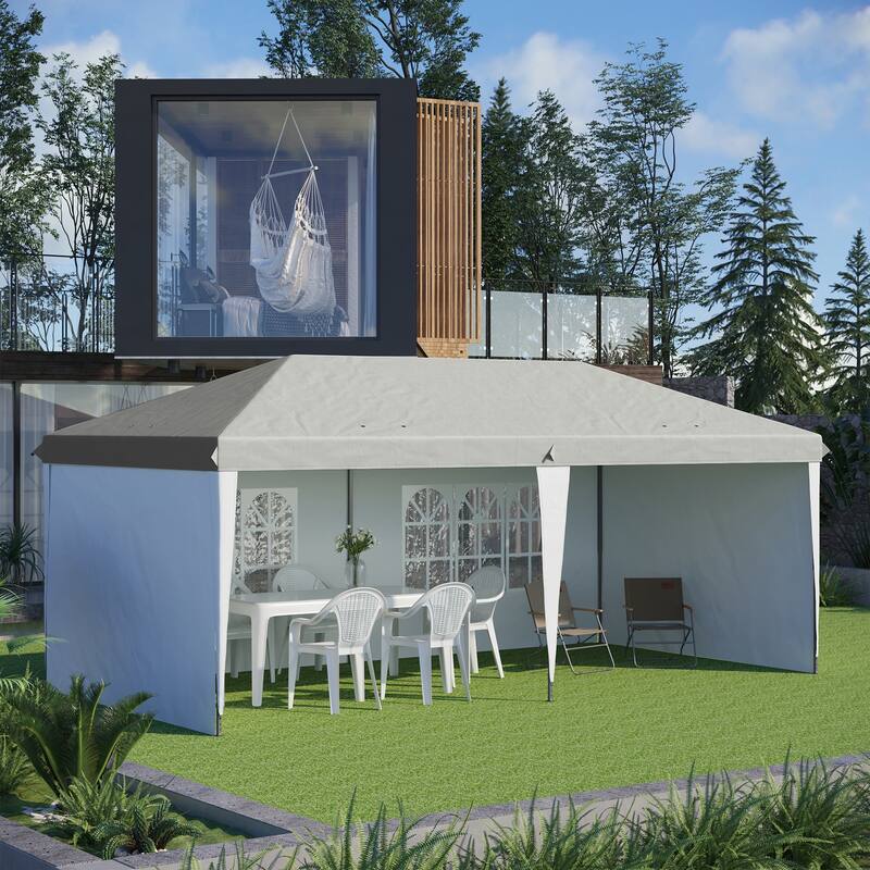 10' x 20' Pop Up Canopy Tent with 4 Sidewalls