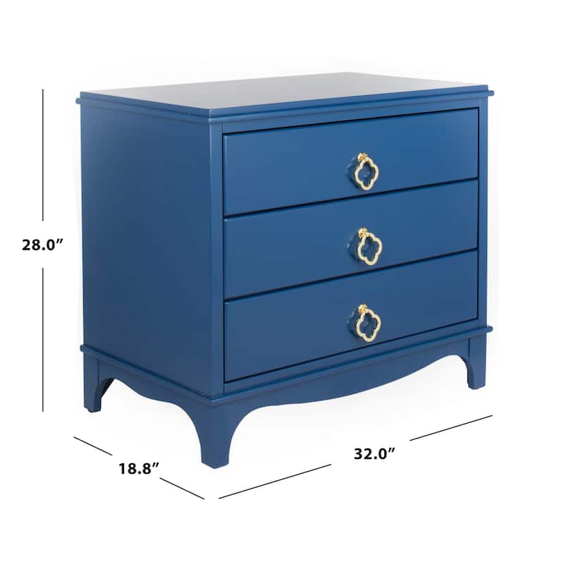 SAFAVIEH Karyn Nightstand - Black / Brass