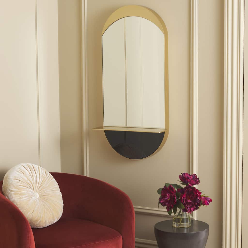 SAFAVIEH Eleni Modern 18 x 36-inch Oval Decorative Accent Mirror - 18.3 In. W x 6 In. D x 36 In. H - 18Wx6Dx36H