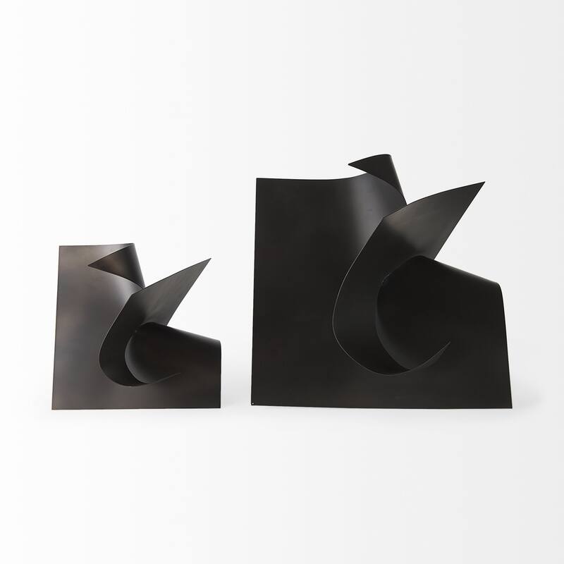 12" Contempo Antiqued Abstract Sculpture - 12"W x 12"D x 12"H