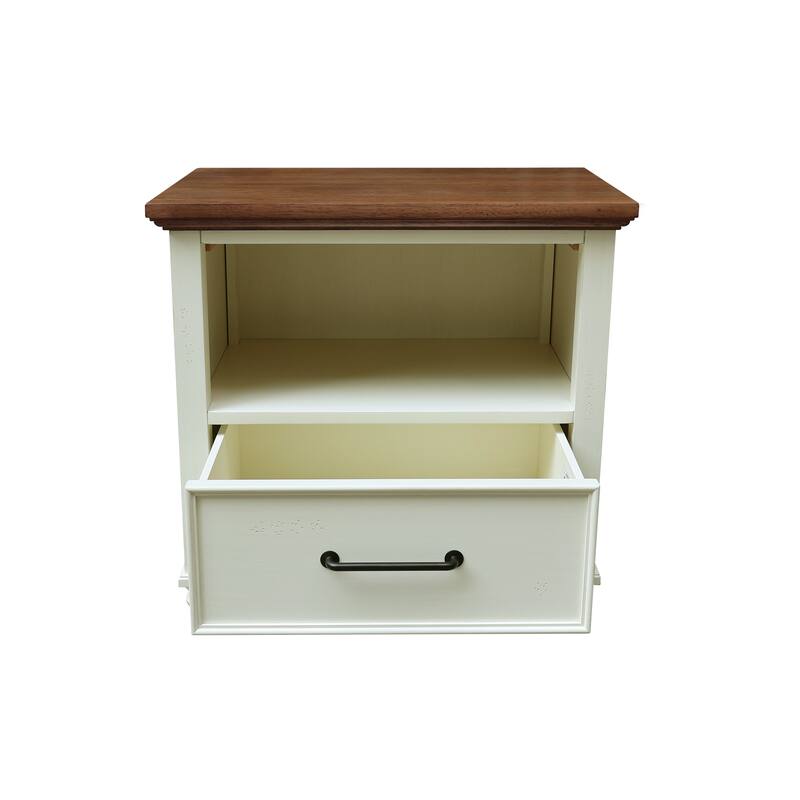 International Concepts Solid Wood 1-Drawer Nightstand