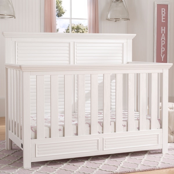 rustic white crib