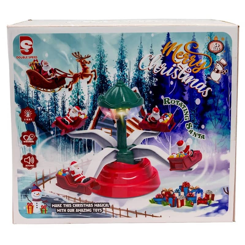 Kurt Adler Battery Operated Musical Christmas Deco with Santa Table Piece