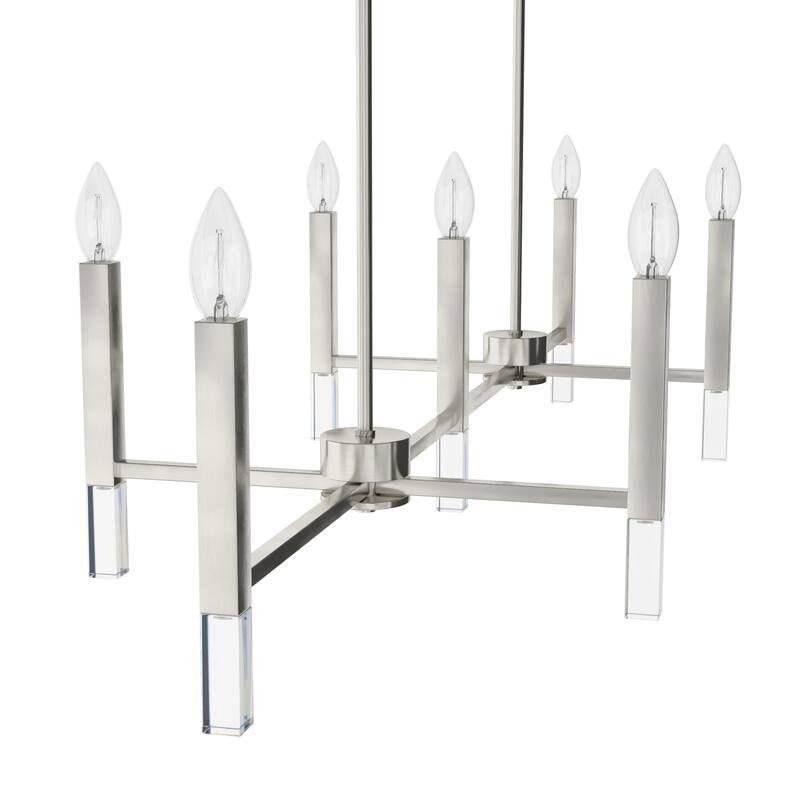 Hunter Sunjai Candle Chandelier - Entry, Kitchen Island, Dining Room, Living Room - Geometric, Glam, Contemporary
