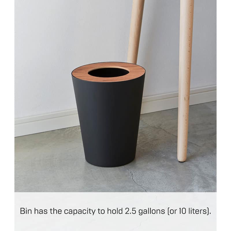 Yamazaki Home Trash Can - Two Styles, Steel & Wood
