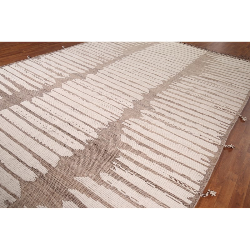 Moroccan Large Abstract Area Rug Handmade Wool Carpet - 9'9"x 14'7"