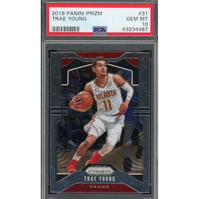 Trae Young 2019 Panini Prizm Basketball Card #31 Graded PSA 10 - 8'6" x 11'6"