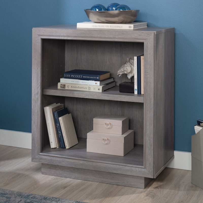 Gray Adjustable Shelf Bookcase 29 Inch Wide Compact Storage for Living Room Office