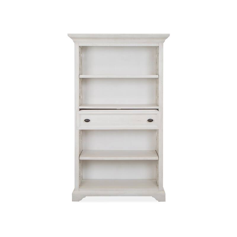 Magnussen Home Bronwyn Alabaster Bookcase - 40''W x 19.5''D x 68''H