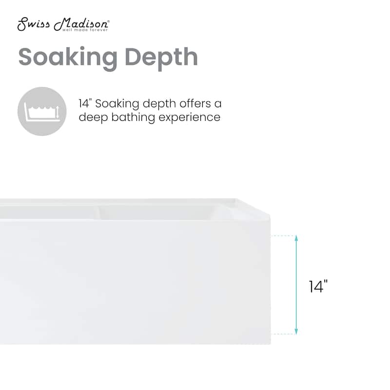 Voltaire 48 X 30" Left-Hand Drain Alcove Integrated Armrest Bathtub With Apron - 48x30 Left