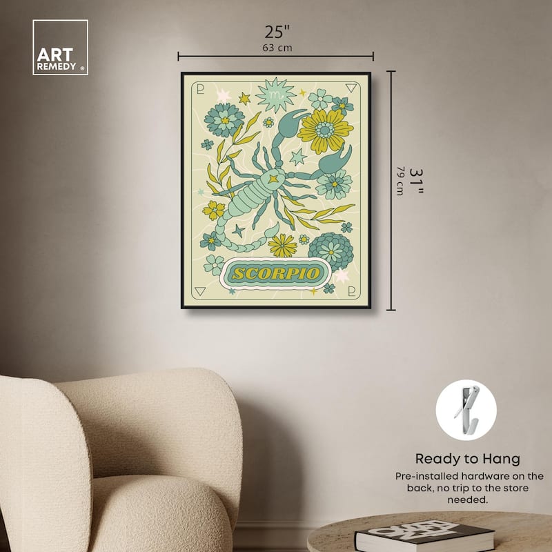 Scorpio Stars Card Canvas by Art Remedy