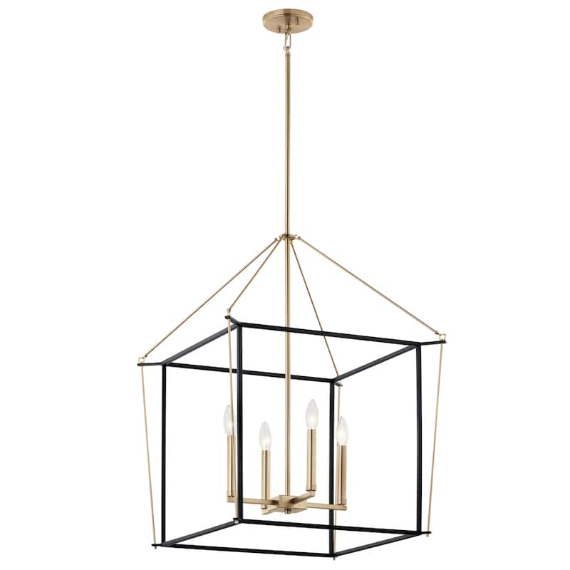 Kichler Lighting Eisley 4-Light Foyer Pendant Light - 30 - Champagne Bronze and Black