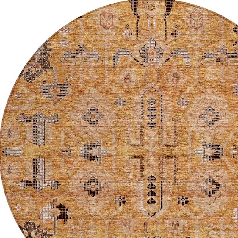HomeRoots Oriental Traditional Rectangle Outdoor Rug