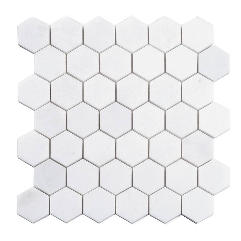 Apollo tile 12 x 12 Nubes Honed Snow White Thassos Honed Marble Tile (4.83 sq ft/case) - 5 Pack
