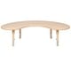 preview thumbnail 30 of 41, 35"Wx65"L Half-Moon Plastic Adjustable Activity Table for 8 - 65"D x 35"W x 14.5" - 23.75"H