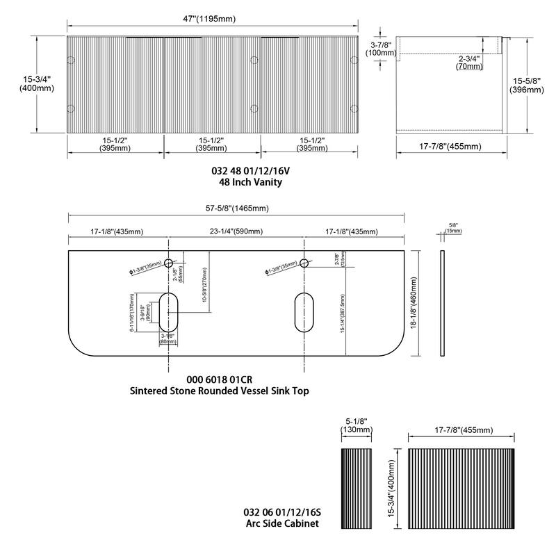 Dillon 60" Single Vanity 5 Pc Combo