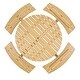 preview thumbnail 10 of 11, Patio 8-seater Round Dining Set with 4 Built-in Benches