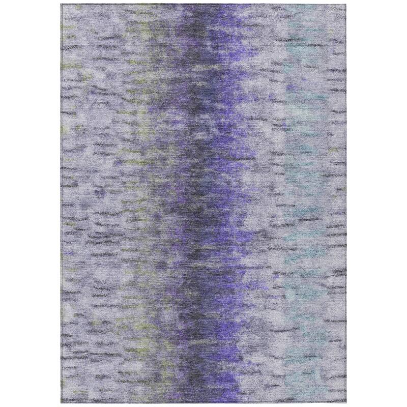 Machine Washable Indoor/ Outdoor Contemporary Ombre Chantille Rug
