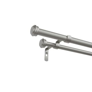 ATI Home Topper Double Curtain Rod and Finial Set