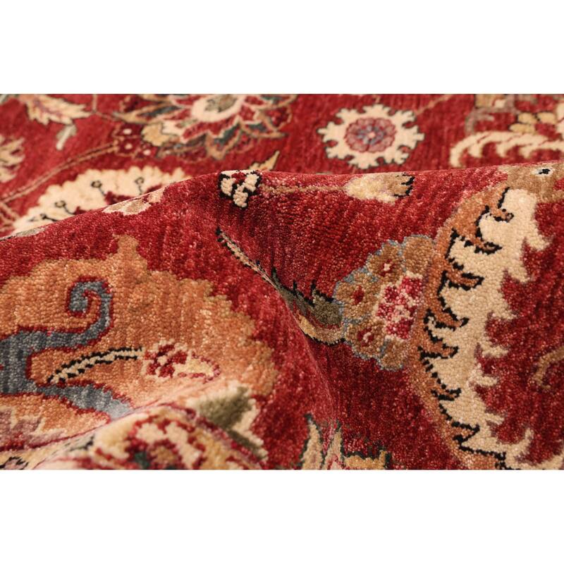 ECARPETGALLERY Hand-knotted Jamshidpour Dark Red Wool Rug - 7'11 x 10'0