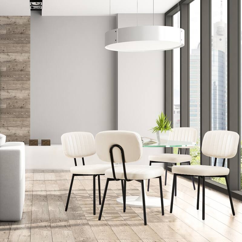 Upholstered Dining Room Chairs with Cushion Seat Set of 6